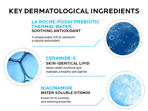 Key dermatological ingredients, to soothe, retain moisture and promote skin barrier health