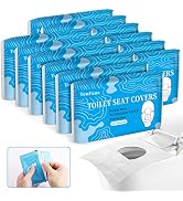 TenFans Flushable Water-Soluble Toilet Seat Covers (120 Pack) - Disposable Toilet Paper Liners fo...