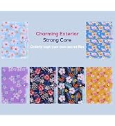 Cute Expanding File Folder Set of 4, Document Organizer with 5 Pockets Accordion File Organizer f...
