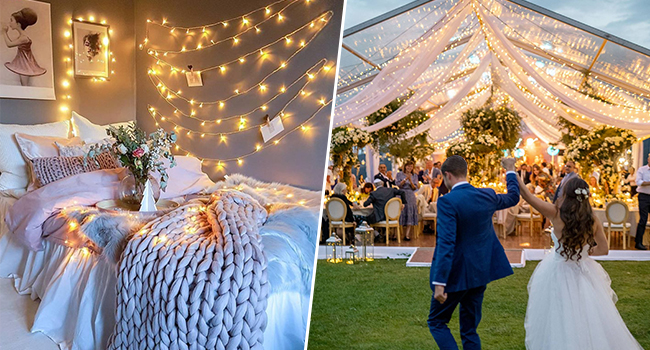string lights for wedding