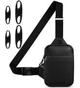 Peciees Mini Anti Theft Crossbody Sling Bag Small Chest Bag Dual Pocket Water Resistant Fanny Pac...