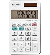 Sharp EL-244WB Business Calculator, White 2.125, 2.38 x 4.06 x 0.31 inches