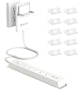 6FT Ultra-Thin Flat Plug Power Strip with 5 Outlets & 3 USB Ports | Child & Pet-Safe, 1625W, Wall...