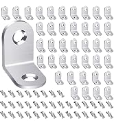 FATLODA 40pcs L Bracket Corner Brace, Stainless Steel Corner Bracket Fastener for Wood Chair Book...