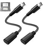 Tedubax 2 Pack USB-C Charger Braided Cable Adapter for 3DS/3DS XL/3DS LL/2DS/DSi/DSi XL/2DS XL/Ne...