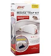 PIC Discreet Mouse Trap Kit, Mouse Traps Indoor for Home, Outdoor Snap Traps, Easy to Set, Reusable