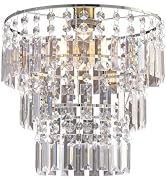 SEEYUAN Acrylic Chandelier Shade Modern Ceiling Light Shade Beaded Pendant Lampshade with Acrylic...
