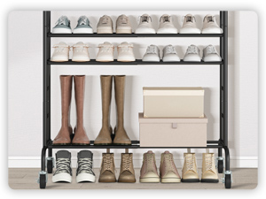rolling shoe rack