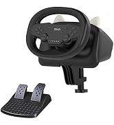 DOYO Wireless Gaming Steering Wheel, Multi-Platform Racing Wheel Compatible for Switch/PC/PS4/PS3...