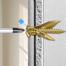 Using a screwdriver, tighten the screw. Feel the anchor expand bilaterally for a rock-solid grip.