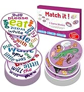 Edulok Memory Card Game, Kids Sight Word Piles Card Games, Animal Table Match Game for Toddlers, ...