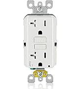 Leviton AFCI Outlet, 20 Amp, Self Test, Tamper-Resistant with LED Indicator Light, Protection fro...