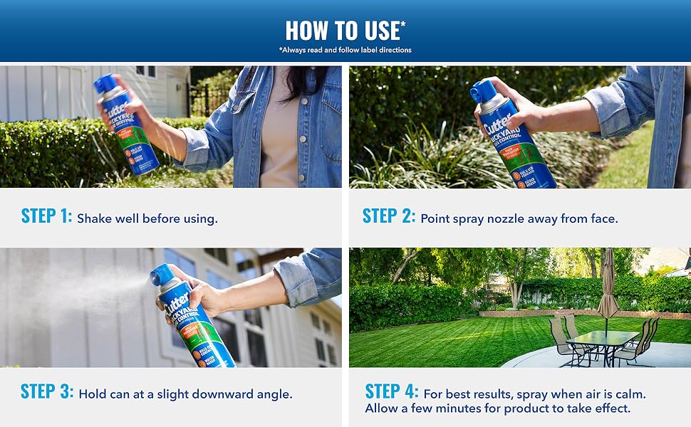 Product banner showing how to use the Cutter Backyard Bug Control Fogger