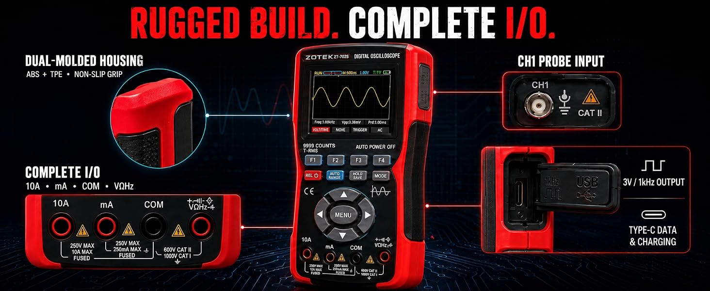 2 IN 1 OSCILLOSCOPE MULTIMETER