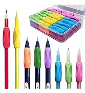 OSteed Ergonomic Silicone Pencil Grips 40 Pcs for Kids and Adults Handwriting, 8 Colors Gel Pen G...