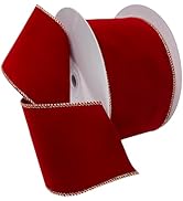 Morex Ribbon Flocked Wired Velvet Ribbon, Multiple Colors, Multiple Sizes