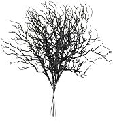 12PCS Black Manzanita Branches Halloween Artificial Antler Decorative Twigs Halloween Floral Stem...