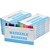 Rarlan Washable Markers Bulk, Classroom Pack, 16 Colors 18 Boxes 288 Count | Broad Line Conical T...