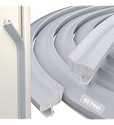ESUFEIR 40Feet Door Weather Stripping Door Seal Strip,Kerf Weather Stripping Sound Proof Door Str...