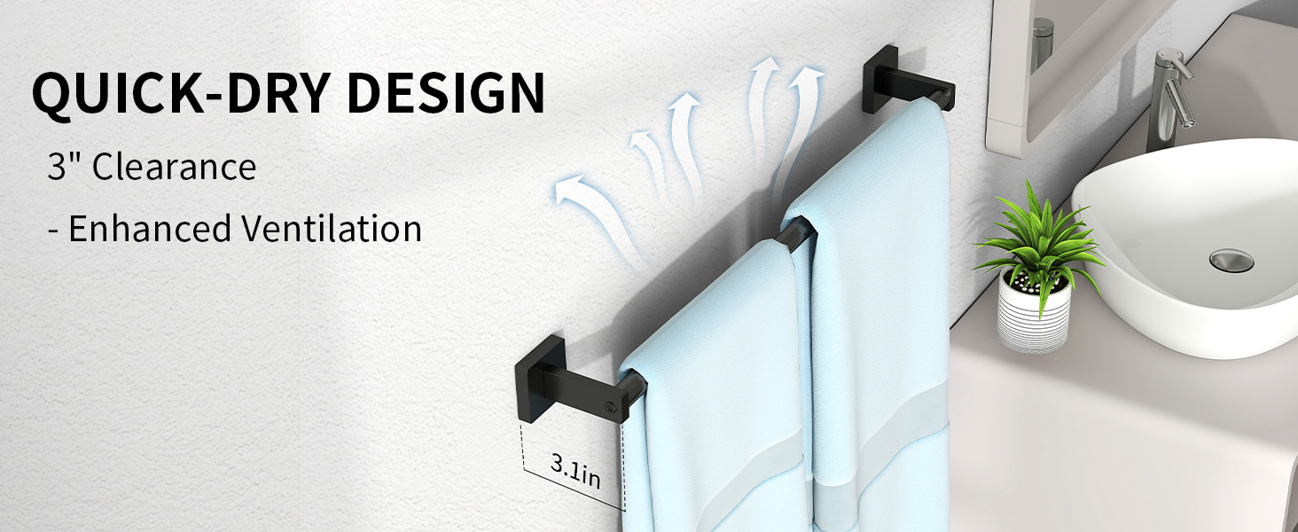 towel bar for bathroom wall