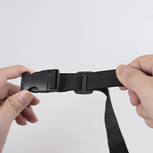 Use the Tri-Glide sliders to secure the strap
