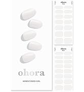 ohora Semi Cured Gel Nail Strips (N Clean White) - Works with Any Nail Lamps, Salon-Quality, Long...