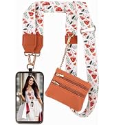 XANGNIER Clip and Go Strap for Phone with Wallet Crossbody, Phone Strap with Zippered Wallet, Adj...