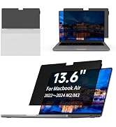 Yamaya Nano-Suction Laptop Privacy Screen for Macbook Air 13.6 Inch (2022-2024, M2, M3), Removabl...