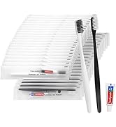 Xuezoioy Disposable Toothbrushes with Toothpaste Pack of 50,Individually Wrapped Disposable Trave...