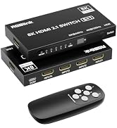 RGBlink 8K HDMI Switch 5 in 1 Out, HDMI Splitter 8K@60Hz/4K@120Hz with Remote, 5 Port HDMI 2.1 Sw...