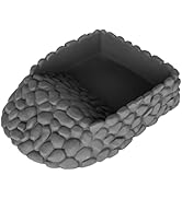 Reptile Water Dish Large Bearded Dragon Food Bowl, Rock Corner Water Dish for Reptiles Snake Wate...