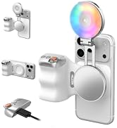 TELESIN Fun Shot Magnetic Phone Camera Grip + 4 in 1 Magnetic RGB Selfie Light Bundle Kit Compati...