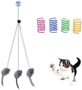 Andiker 5Pcs Interactive Cat Toys for Indoor Cats, Triangular Hook Door Frame Cat Toy with The Ad...