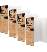 Chell 36" x 48" Trifold Poster Board, 4 Pack, White Corrugated Project Boards for Science Fair, S...