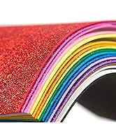 Glitter Foam Sheet Sparkles Self Adhesive Sticky 30 X 20cm Back Paper 10-Pack for Mother's Day Wo...