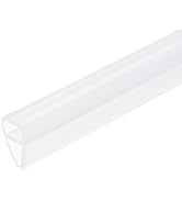 uxcell Shower Door Side Seal, U-Type Shower Door Sweep for 1/4" Glass 130" Long Silicone Frameles...