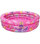 Big Summer 3 Rings Kiddie Pool, 48”X12”, Kids Swimming Pool, Inflatable Baby Ball Pit Pool, Small...