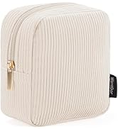 WantGor Small Corduroy Makeup Bag, Mini Cosmetic Storage Bags Coin Purse Zipper Pouch Travel Cosm...