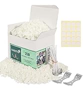 SAEUYVB Natural Soy Candle Wax and Soy Candle Wax for Candle Making - 2 lbs Soy Wax for Candle Ma...