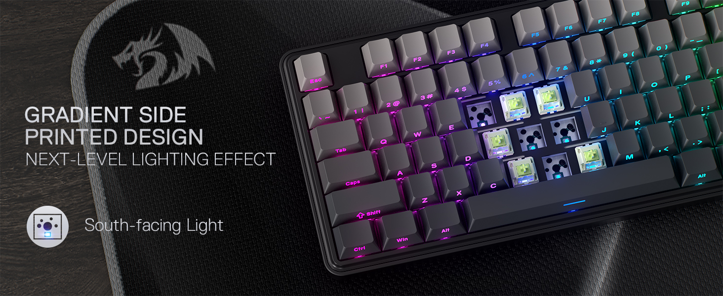 K707 south-facing LED & side printed tech