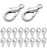 CooBigo 120pcs 20mm Lobster Clasps, Metal Alloy Lobster Claw Clasps for Car Keychain, Backpack Ch...