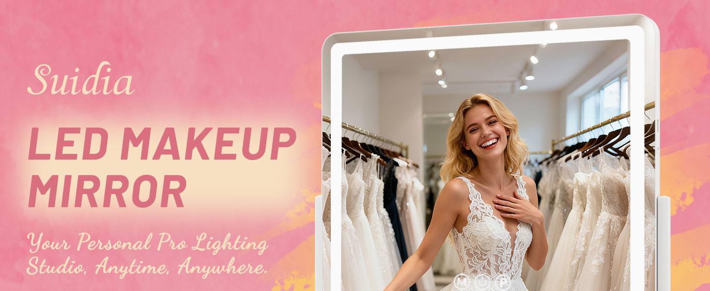 Vanity Mirror with Lights, 18"×14" LED Makeup Mirror with Light, Smart Touch with 3-Color Lighting