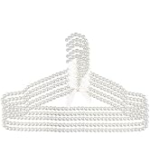 16 inch Pearl Hanger Cute Ribbon Bow Hanger Metal Elegant Clothes Hangers for Wedding Dress Photo...
