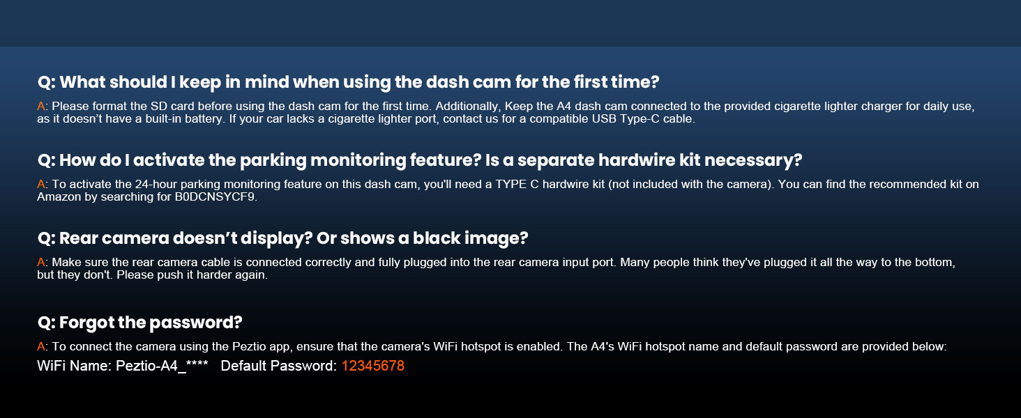 dash cam for car