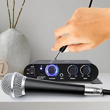 Wireless Bluetooth Home Audio Amplifier - 90W Dual Channel Mini Portable Power Stereo Sound Receiver
