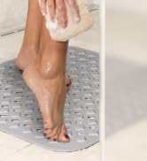 homerella bath mat non-slip anti-mold shower mat family bathroom safe for kids and adults