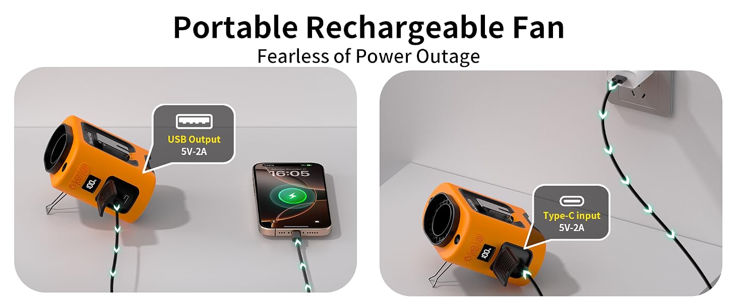portable rechargeable fan