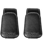 TILDOSAC 2 Pack Sunglass Holder Organizer Clip for Car Visor (Double Black)