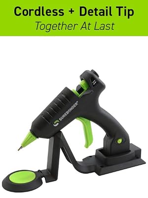 surebonder,cl-195f,cordless glue gun,cordless hot glue gun,glue gun cordless,detail tip,hot glue gun
