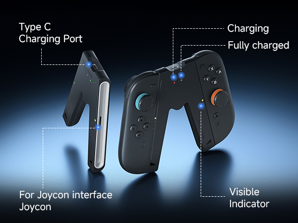 JEMDO Magnetic JoyCon Charger Grip